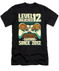 2 Gaming 12th Birthday Year Old Gamer Level 12 Unlocked Crazy Squirrel T-Shirt