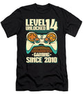 2 Gaming 14th Birthday Year Old Gamer Level 14 Unlocked Crazy Squirrel T-Shirt