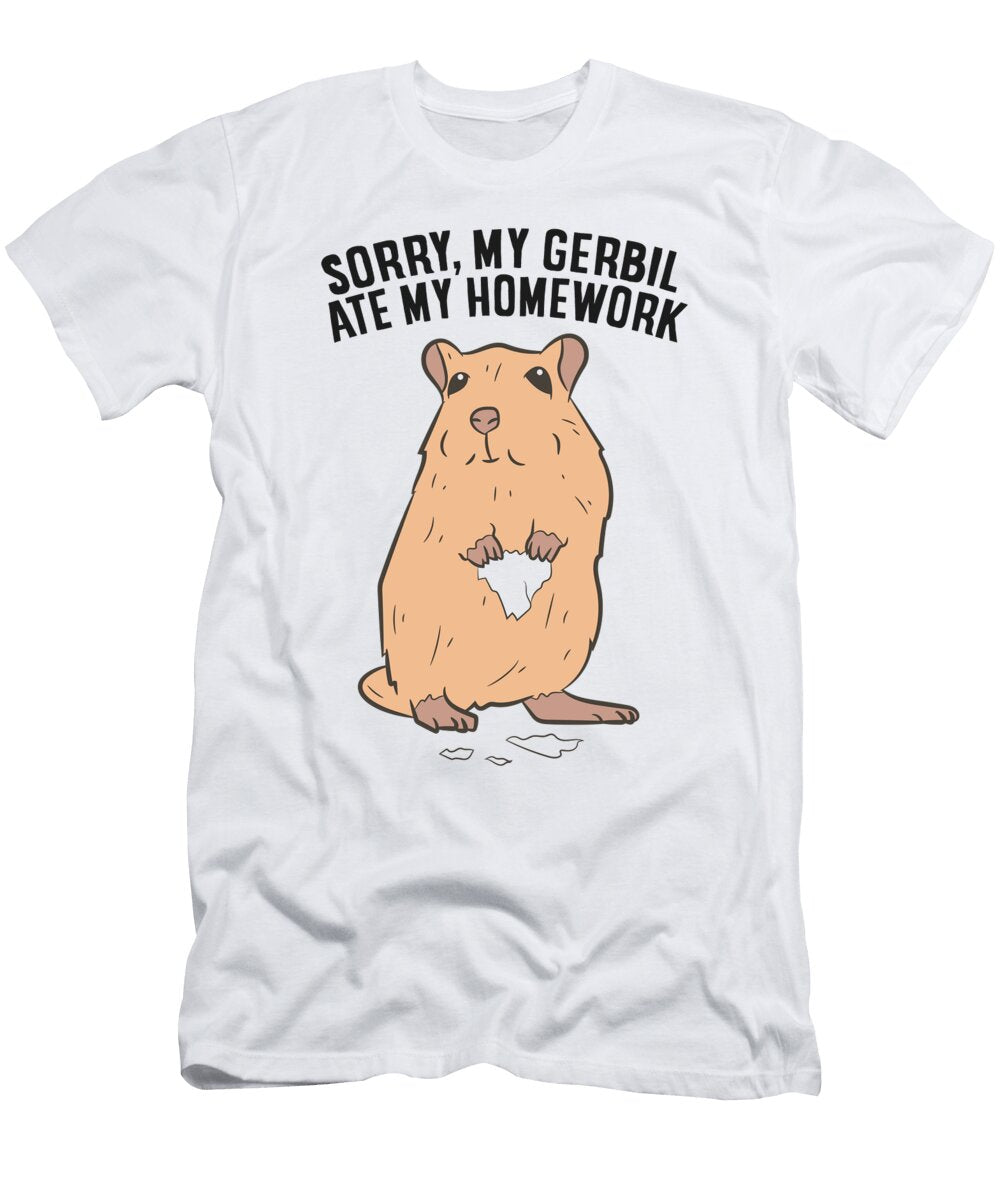 2 Gerbil Kids School My Gerbil Ate My Homework Eq Designs T-Shirt