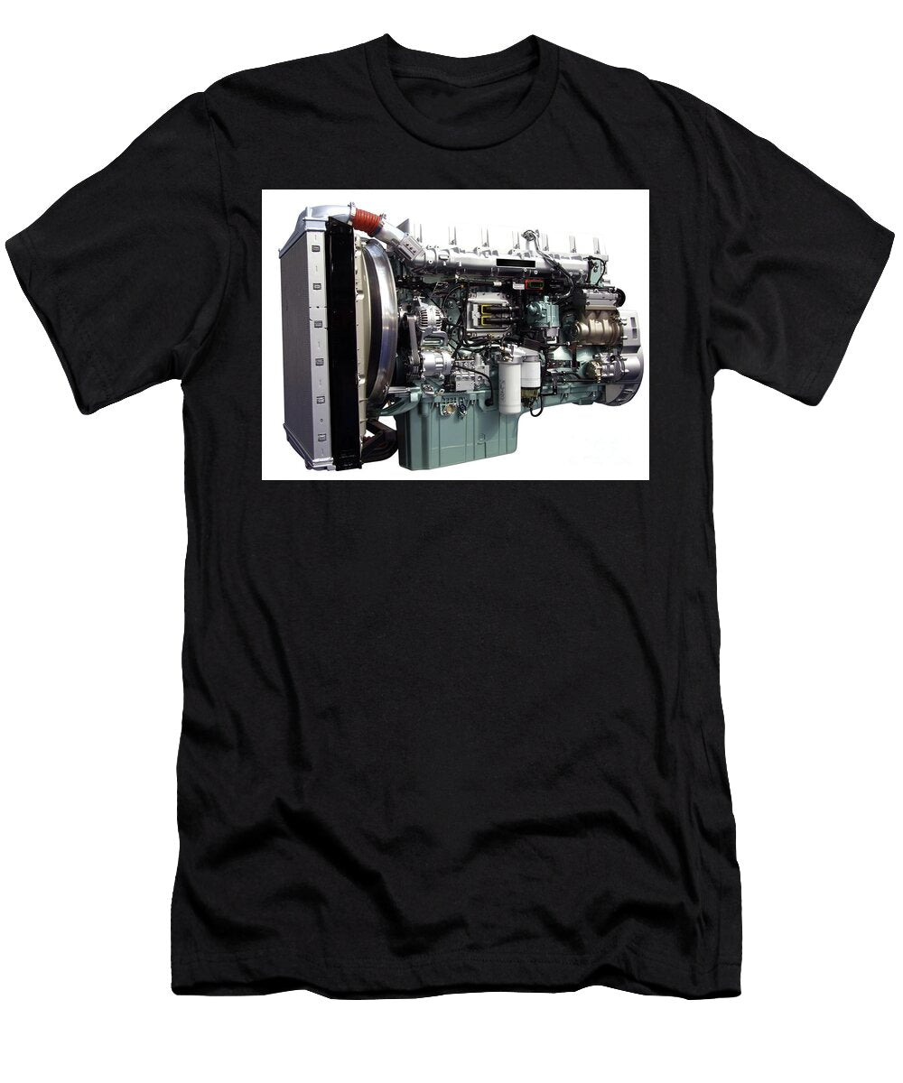 2 Heavy Truck Engine Isolated on White Goce Risteski T-Shirt