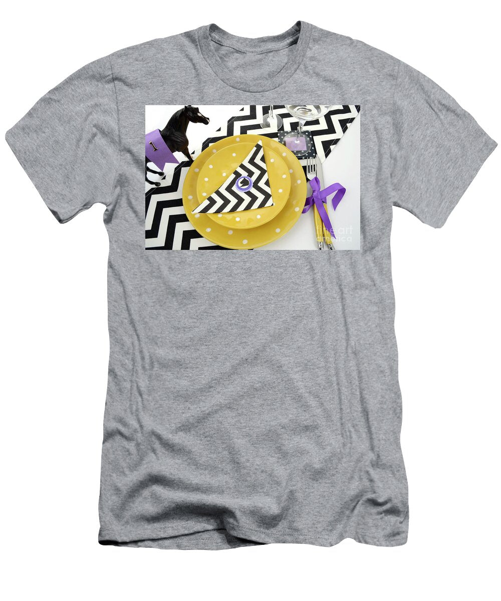 2 Horse Racing Carnival Event Luncheon Table Place Setting Milleflore Images T-Shirt