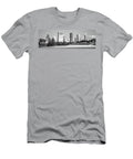 2 Houston Skyline At Night Black and White Panorama Photo Paul Velgos T-Shirt