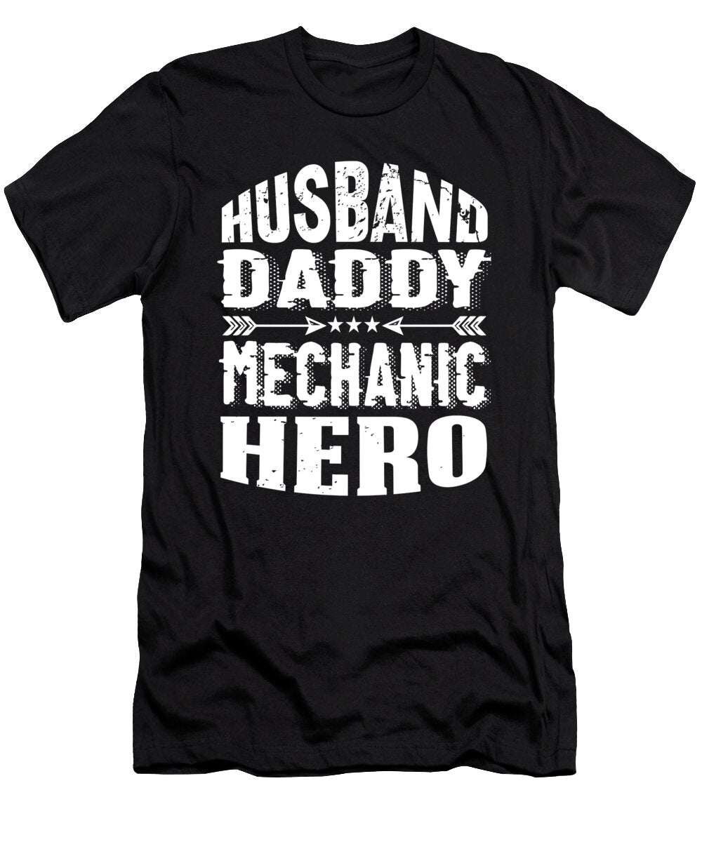 2 Husband Daddy Mechanic Hero Steven Zimmer T-Shirt