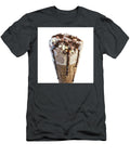 2 Ice Cream with Chocolate in Waffle Cone on White Background Oleg Yermolov T-Shirt