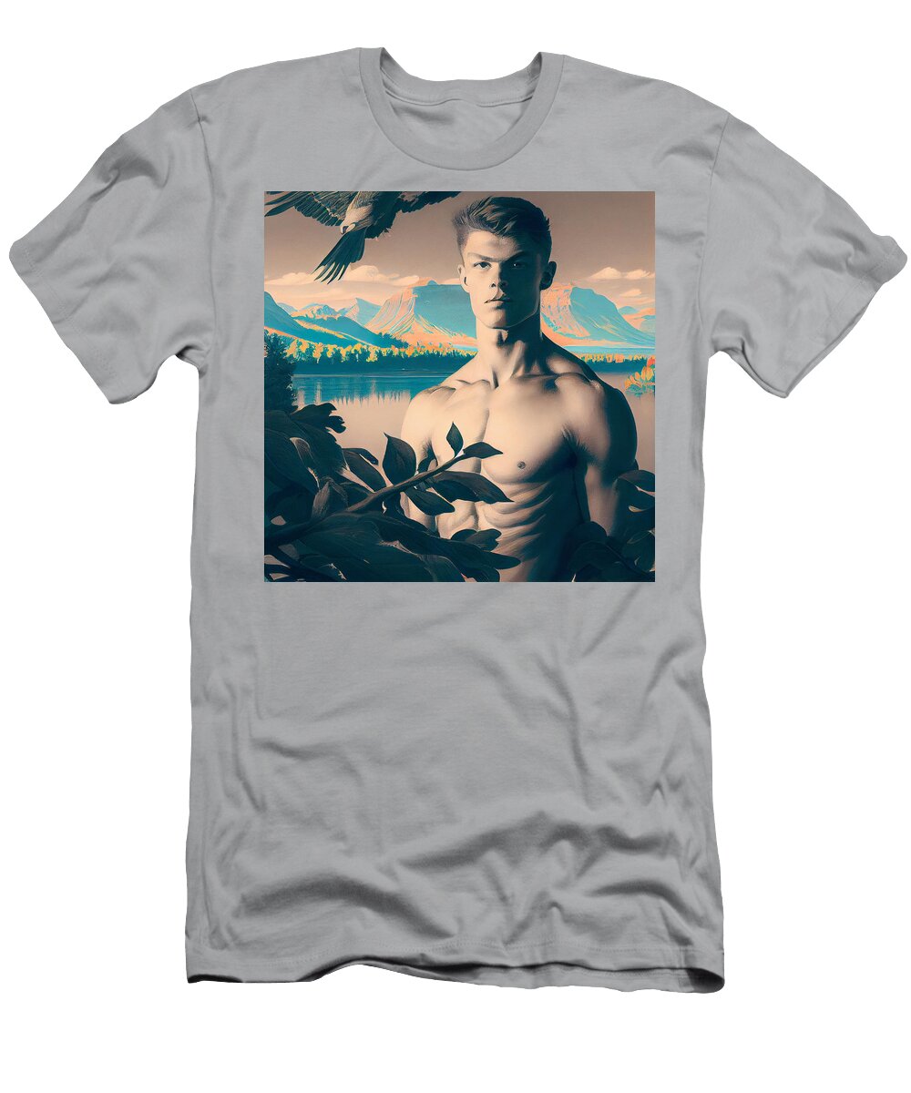 2 in a Jack Kirby and John James Audubon Style G By Asar Studios Celestial Images T-Shirt