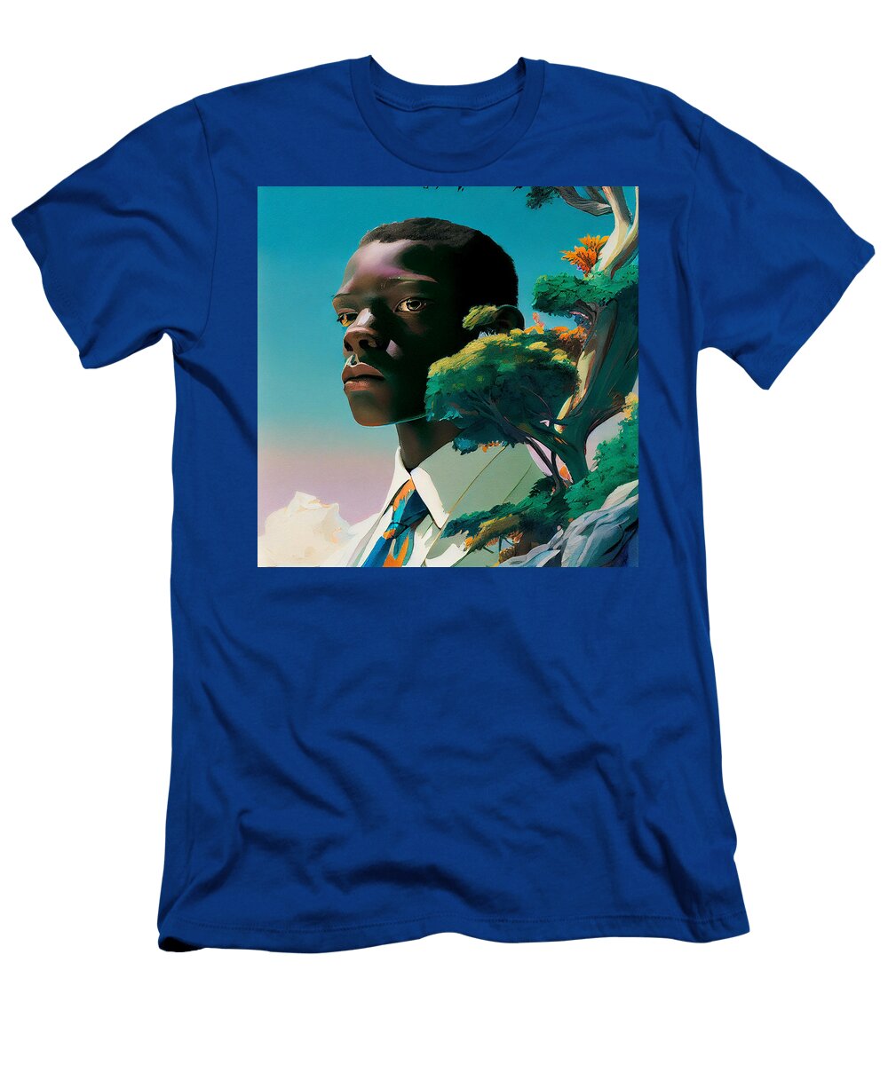 2 in a Jack Kirby and John James Audubon Style Ge By Asar Studios Celestial Images T-Shirt