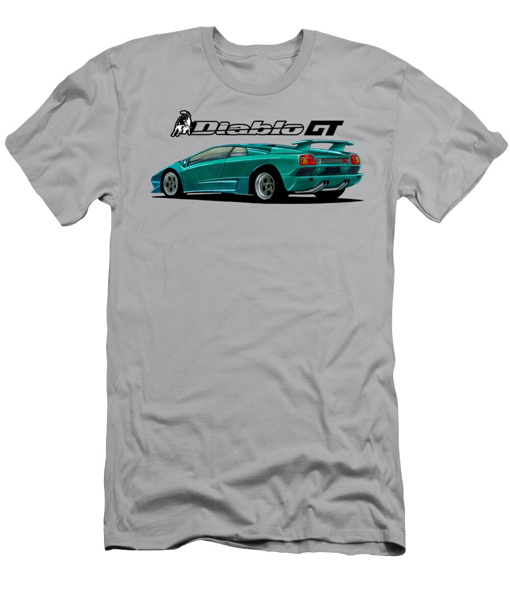2 Italian 2 Door Supercar Lamborghini Diablo Vt with 57l 500hp V12 Engine Vladyslav Shapovalenko T-Shirt