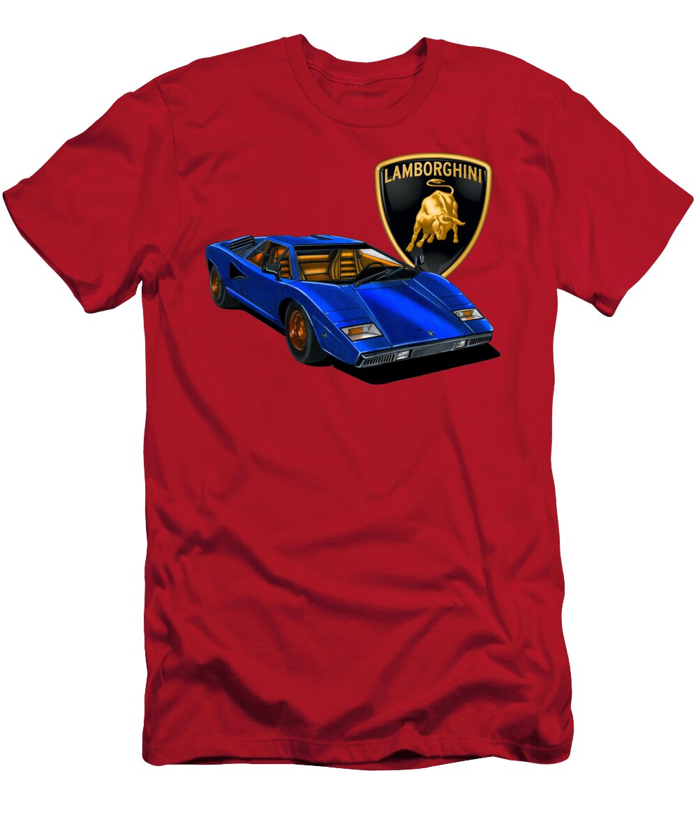 2 Italian Legendary Supercar Lamborghini Countach Lp400 V12 Vladyslav Shapovalenko T-Shirt