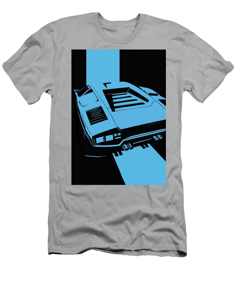2 Lamborghini Countach Classic Italian Supercar Dark Backgroun Thespeedart T-Shirt