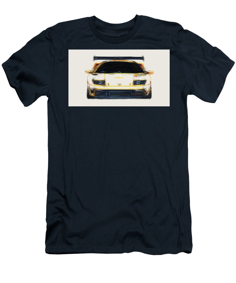 2 Lamborghini Diablo Gt R Car Drawing Carstoon Concept T-Shirt