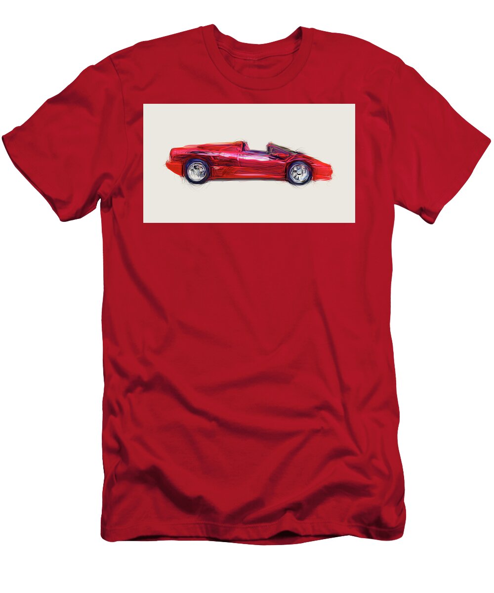 2 Lamborghini Diablo Roadster Car Drawing Carstoon Concept T-Shirt