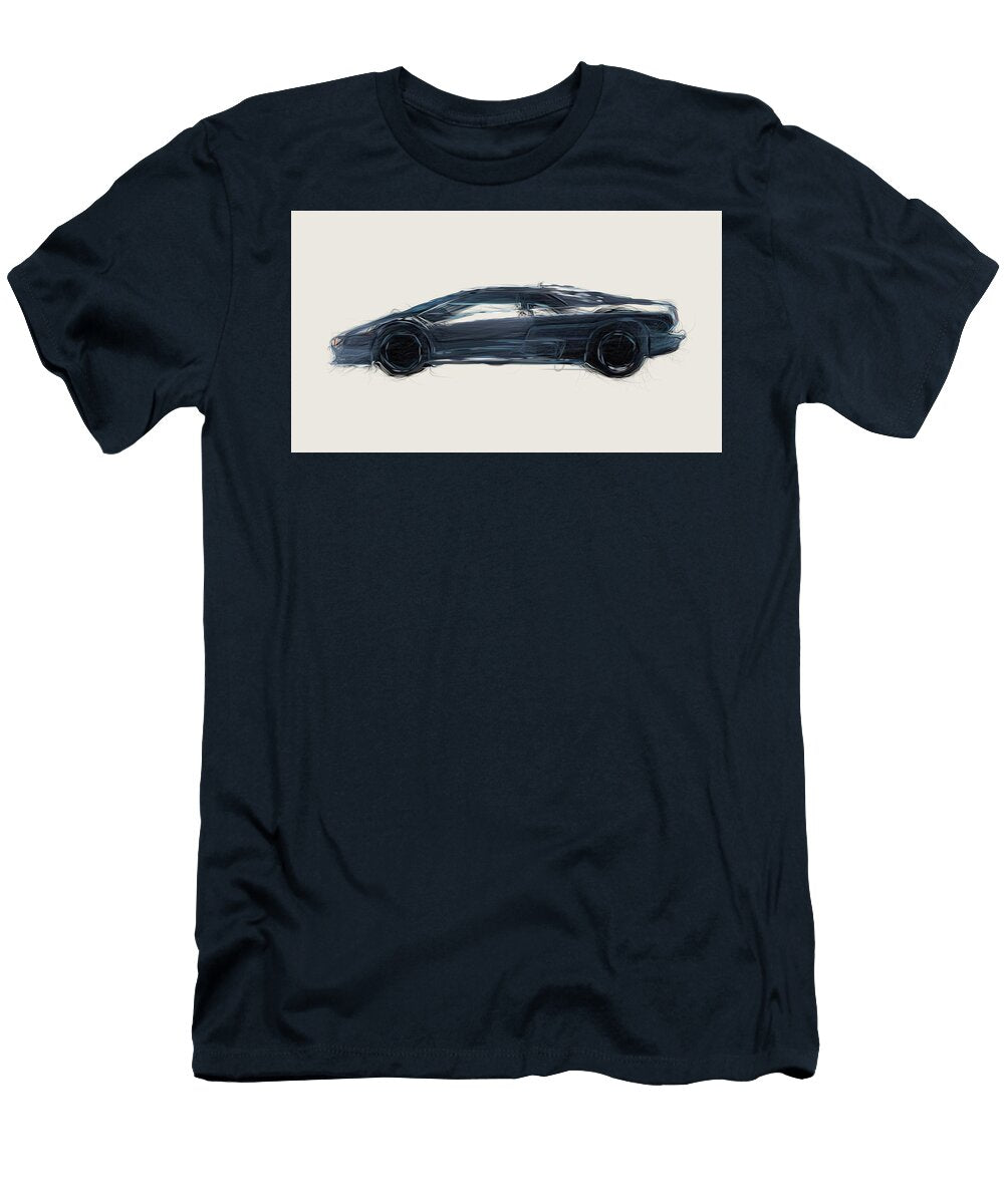 2 Lamborghini Diablo Sv Car Drawing Carstoon Concept T-Shirt