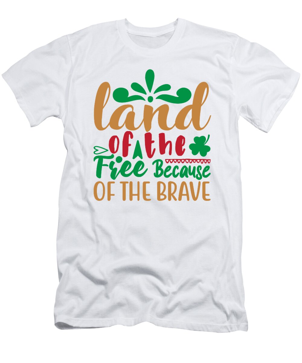 2 Land of the Free Because of the Brave Jacob Zelazny T-Shirt
