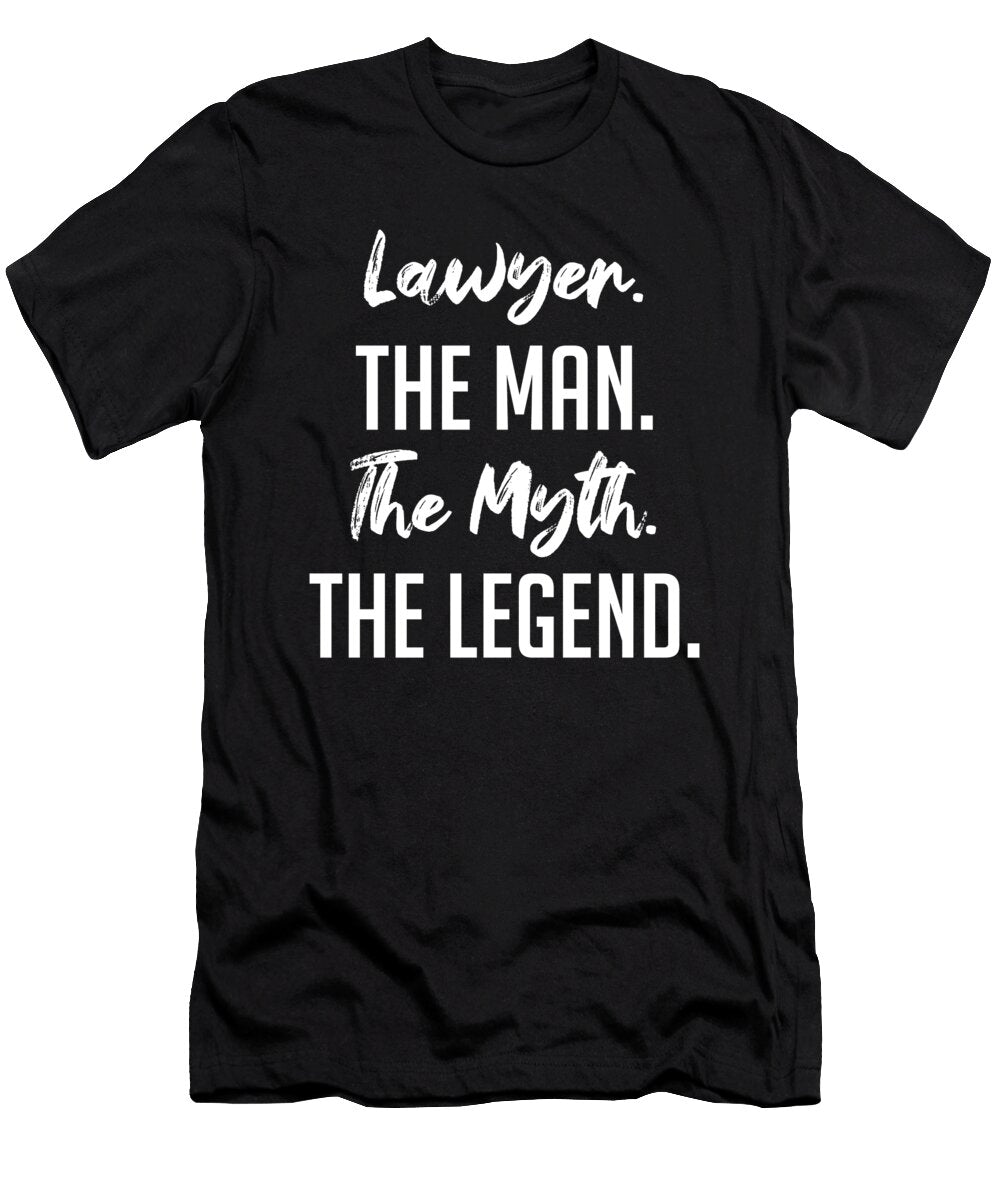 2 Lawyer the Man the Myth the Legend Funny Secret Santa Cal Nyto T-Shirt