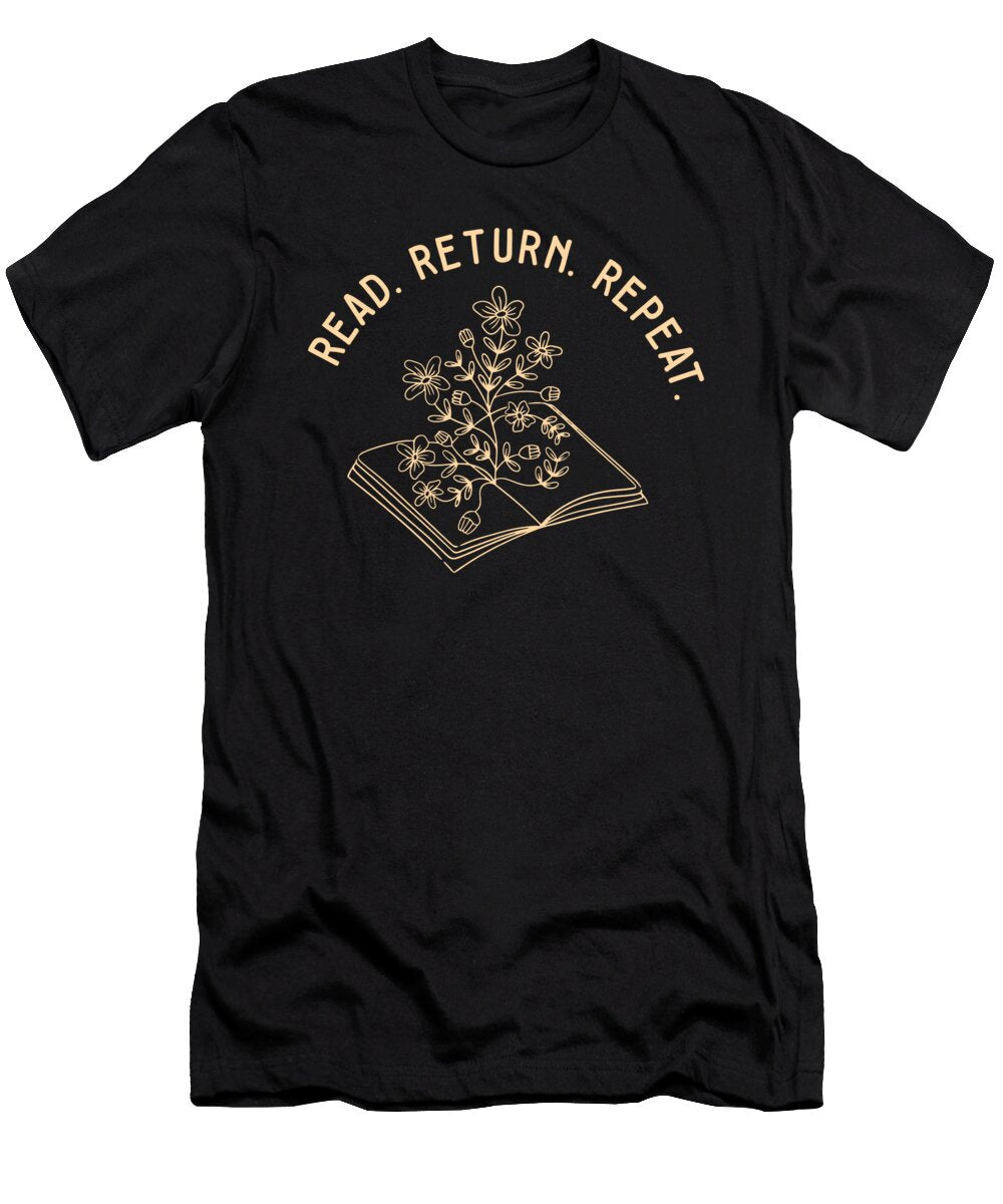 2 Librarian Read Return Repeat Library Worker Book Lover Maximus Designs T-Shirt