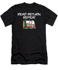 2 Library Worker Librarian Read Return Repeat Book Lover Maximus Designs T-Shirt
