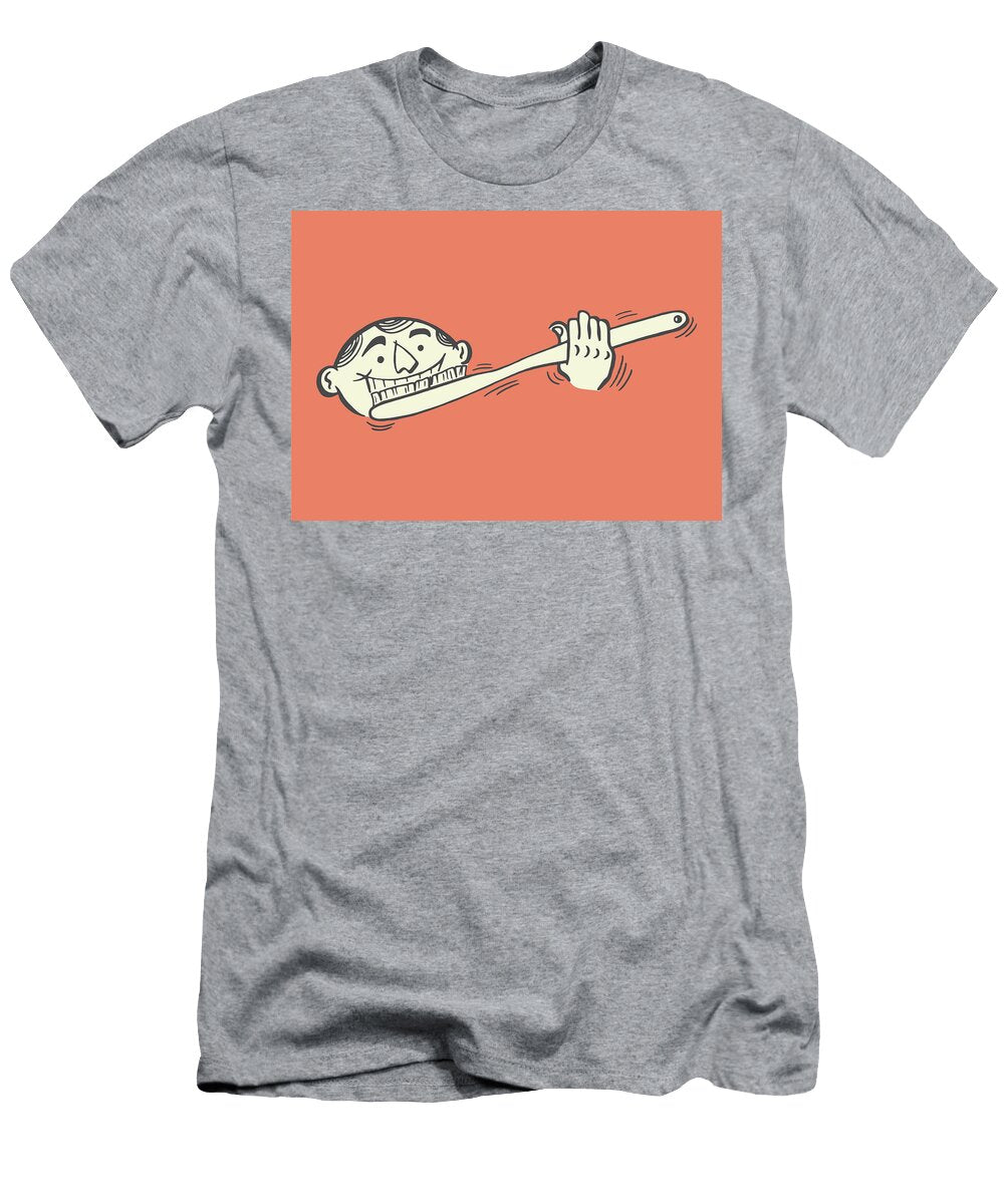 2 Man Brushing Teeth Csa Images T-Shirt