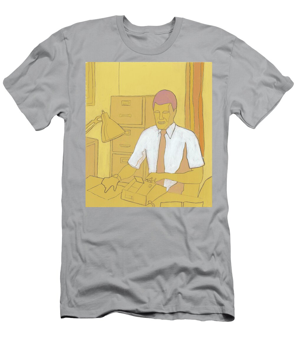 2 Man Working At Desk Csa Images T-Shirt