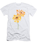 2 Orange Japanese Peonies Watercolor Color Color T-Shirt