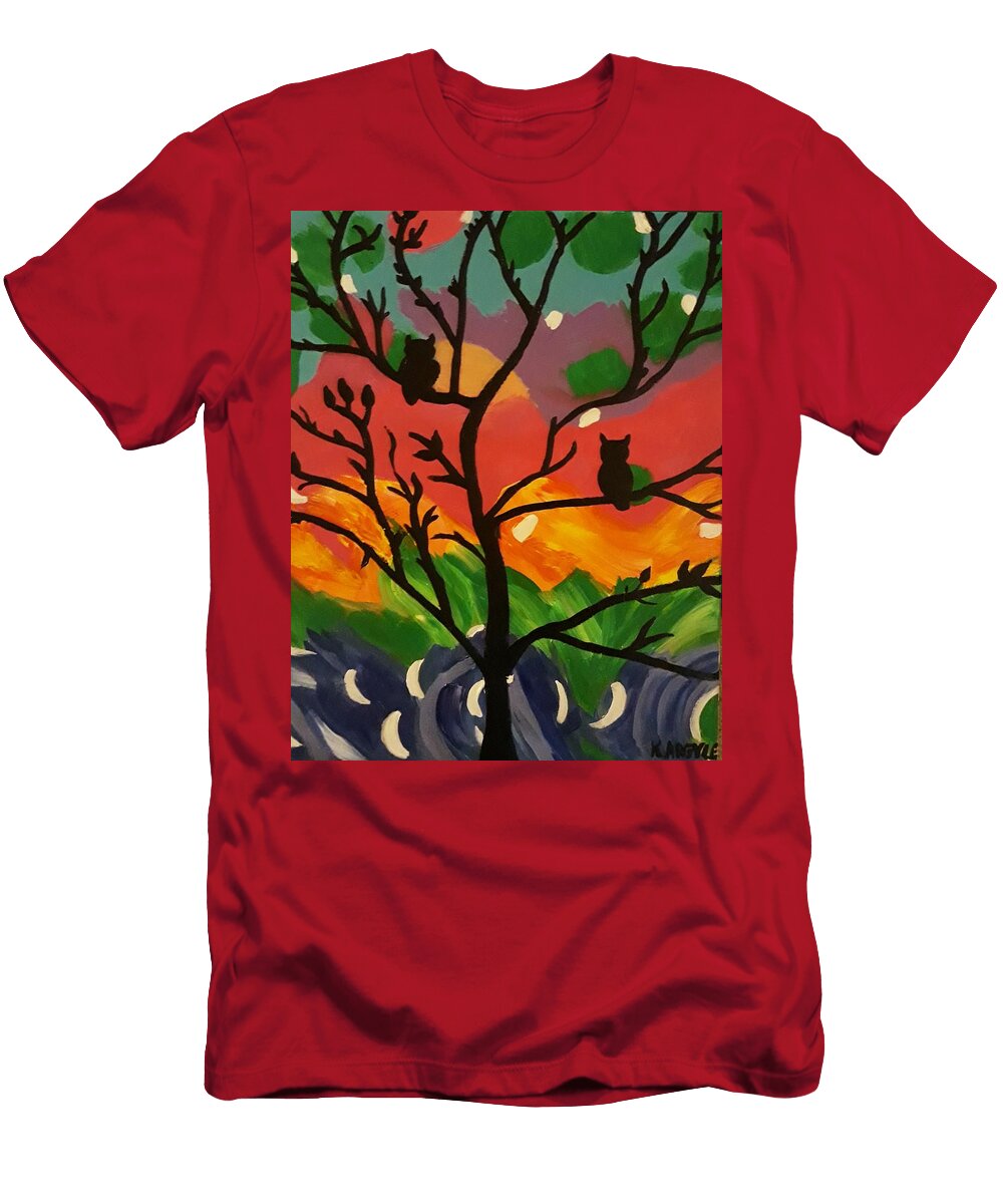 2 Owls At Sunset Kristi Argyle T-Shirt