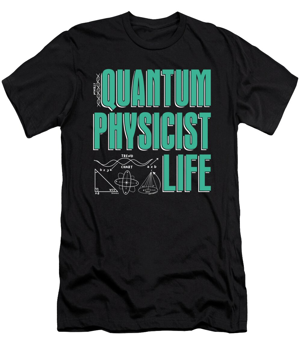 2 Physicist Calculations Scientist Science Quantum Physics Crazy Squirrel T-Shirt