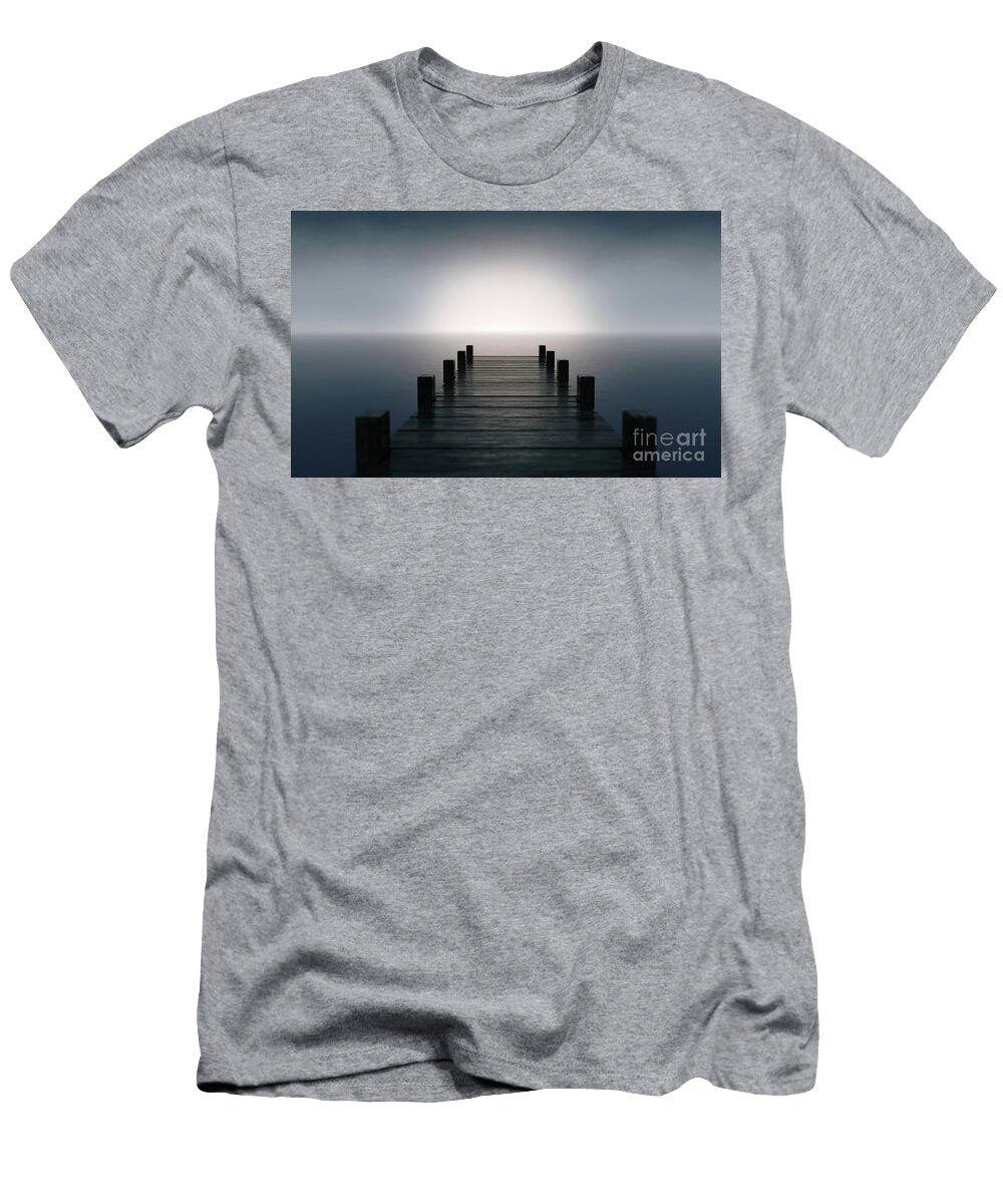 2 Pier on Sunrise Horizon Allan Swart T-Shirt