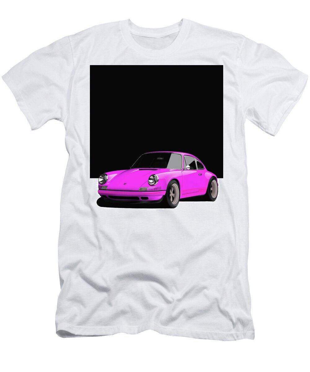 2 Pink Porsche 911 Classic Restomod Poster Thespeedart T-Shirt