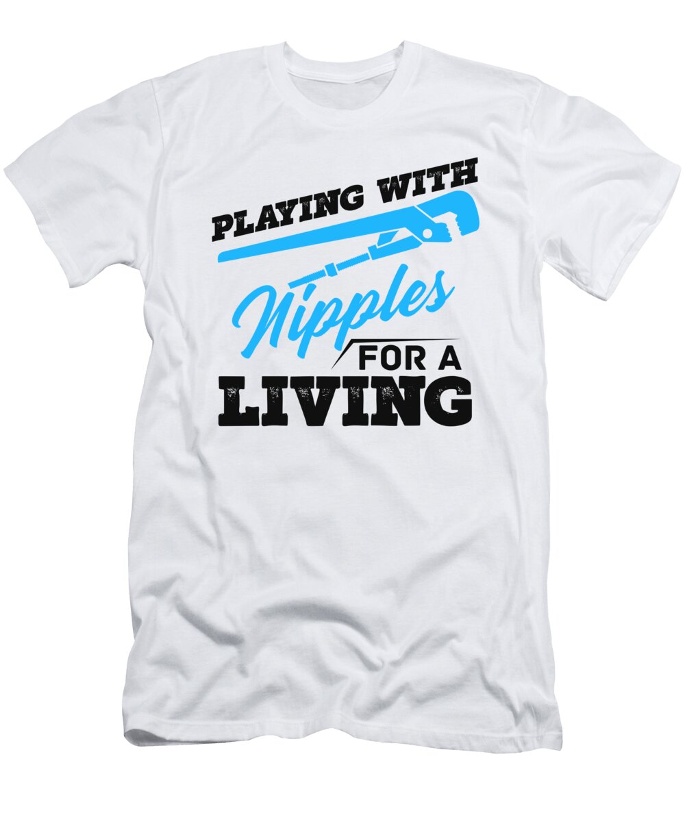 2 Pipe Plumbing Pipefitter Pipes Pipefitting Plumber Florian Dold Art T-Shirt