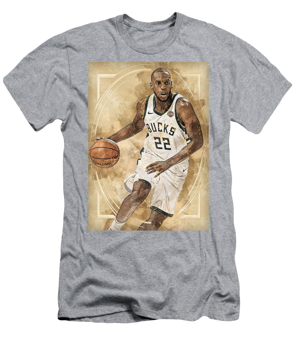 2 Player Art Khris Middleton Khris Middleton Khrismiddleton Jameskhristianmiddleton Milwaukee Bucks De Wrenn Huber T-Shirt
