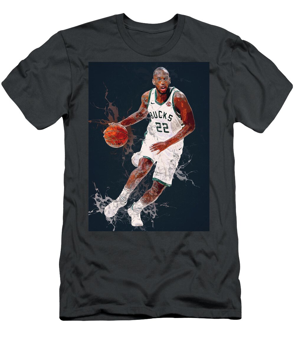2 Player Khris Middleton Khris Middleton Khrismiddleton Jameskhristianmiddleton Milwaukee Bucks Detroi Wrenn Huber T-Shirt