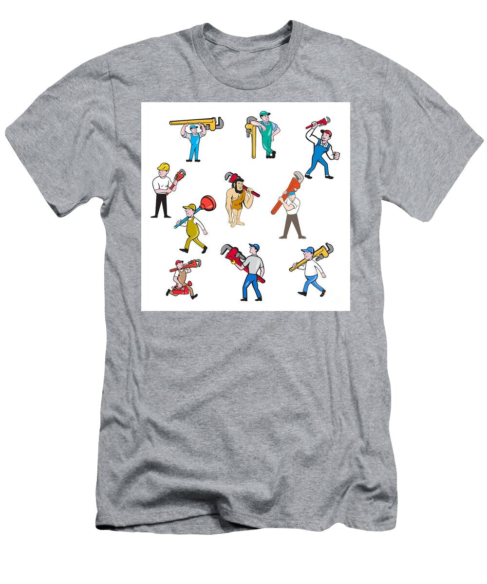 2 Plumber Cartoon Set Aloysius Patrimonio T-Shirt