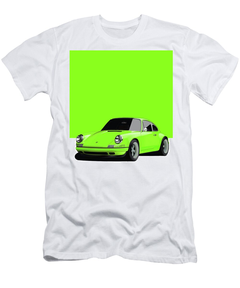 2 Porsche 911 Classic Restomod Poster Green Thespeedart T-Shirt