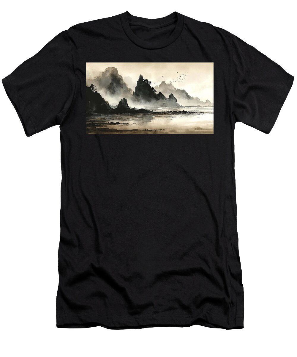 2 Punakaikis Skyline Pancake Rocks Nicholas Cummings T-Shirt