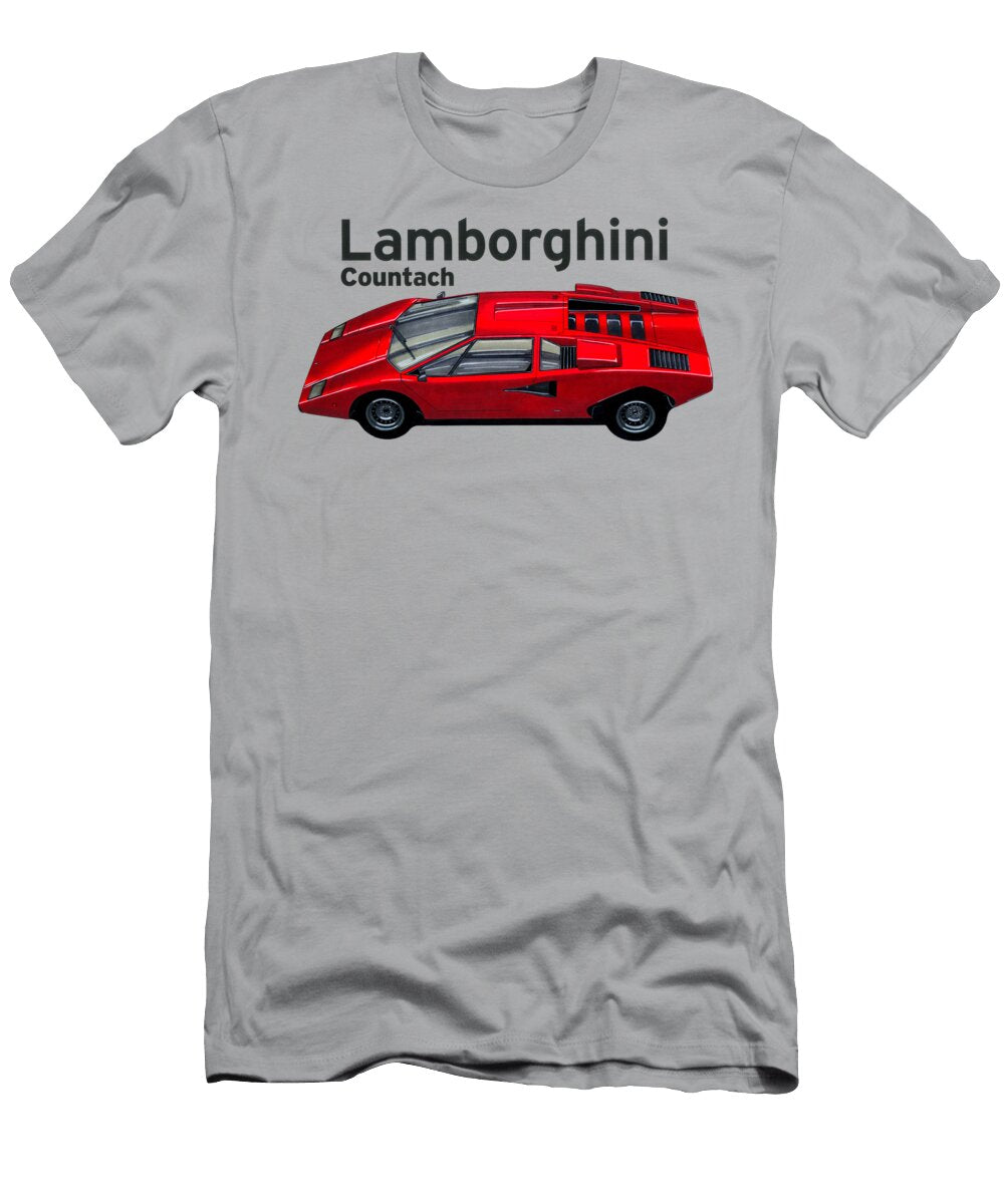 2 Red Beautiful Italian Legendary Vintage Supercar Lamborghini Countach 70s Vladyslav Shapovalenko T-Shirt