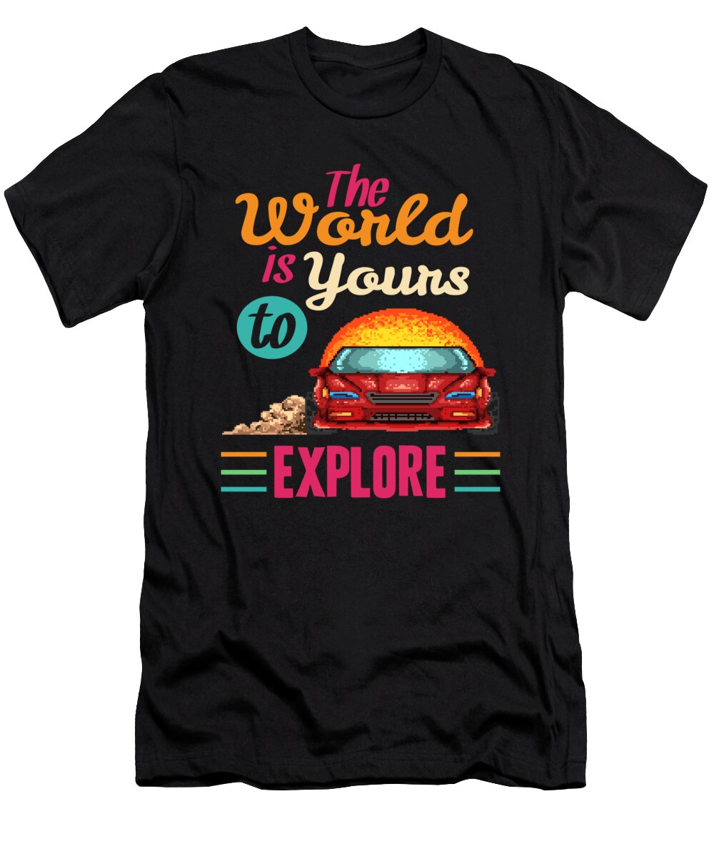2 Retro Gamer Car Racing Games Manuel Schmucker T-Shirt