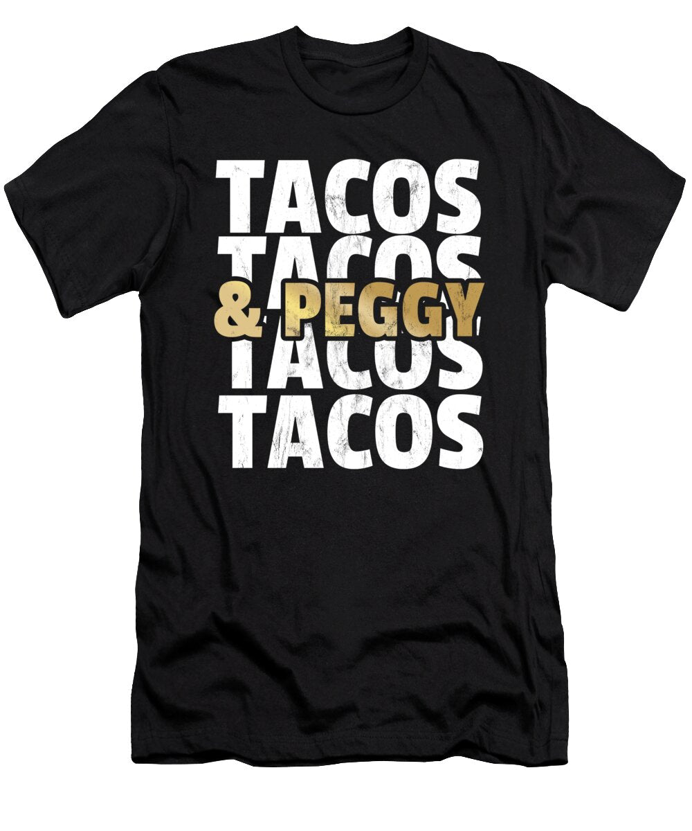 2 Retro Tacos Alexander Hamilton and Peggy Noirty Designs T-Shirt