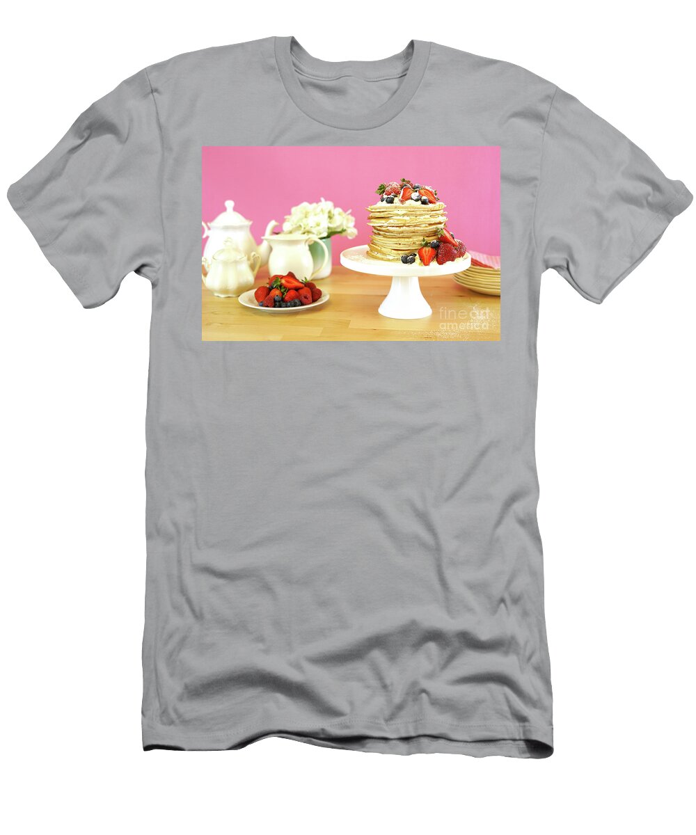 2 Shrove Pancake Tuesday Stack of Pancakes Cake Milleflore Images T-Shirt
