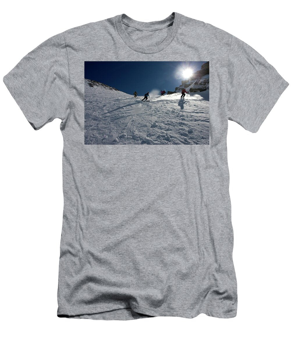 2 Ski Touring in Aravis Mario Colonel T-Shirt