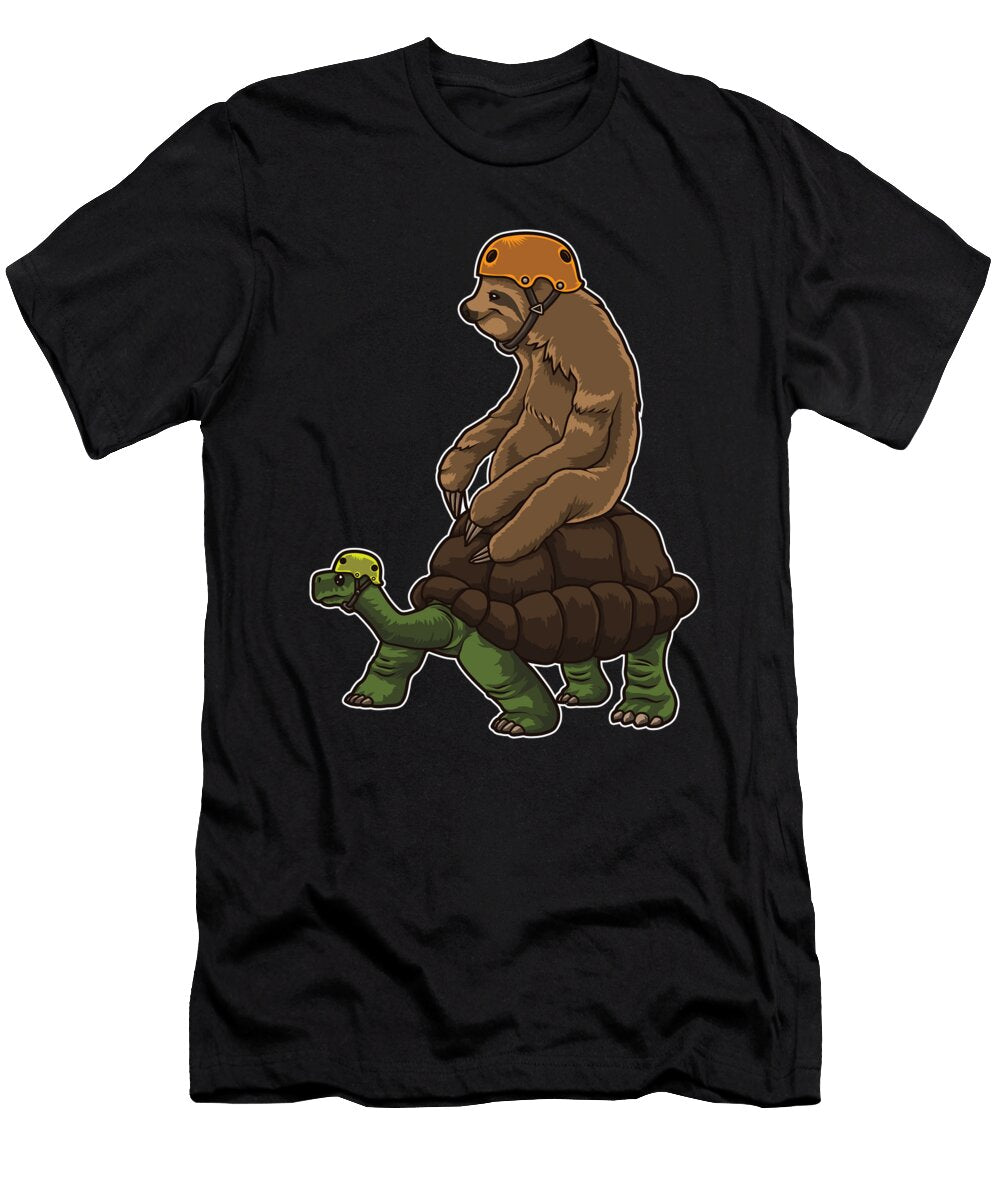 2 Sloth Rides a Turtle Speed Is Overrated Mister T-Shirt