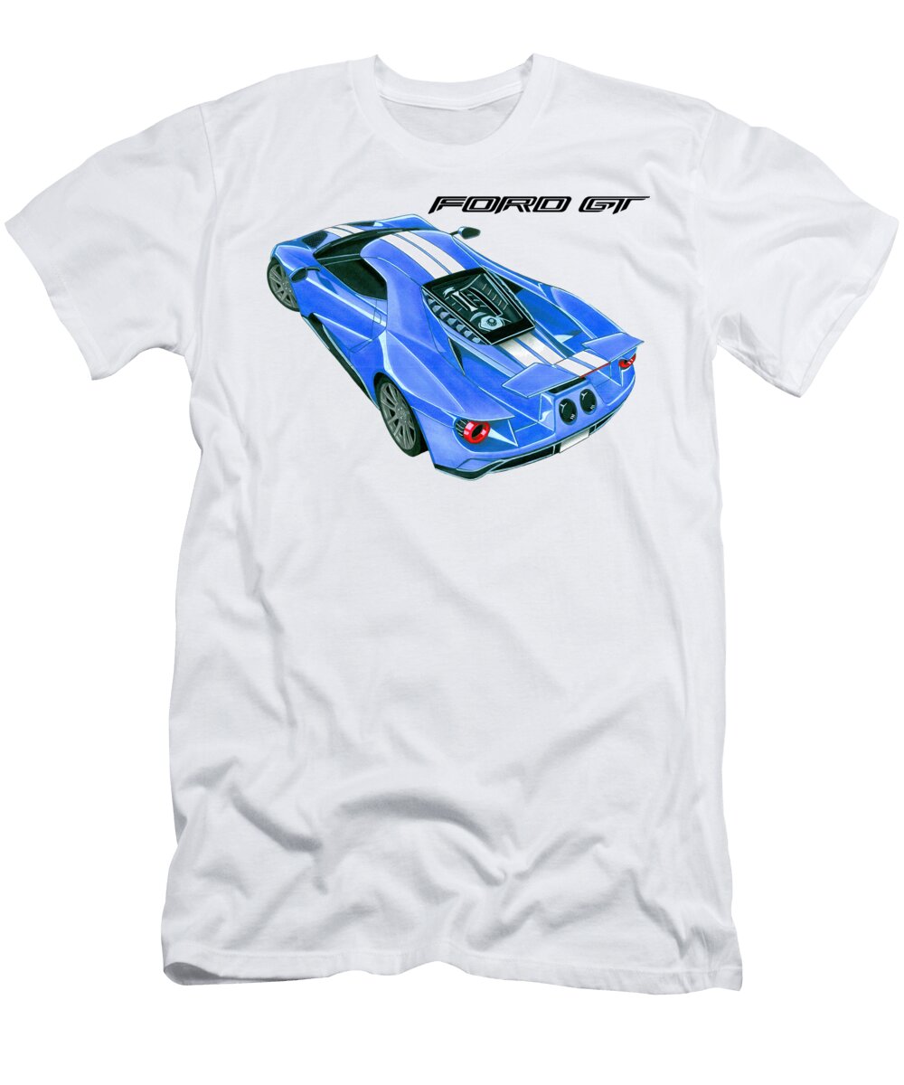 2 Supercar Ford Gt with Turbocharging V6 Engine Vladyslav Shapovalenko T-Shirt