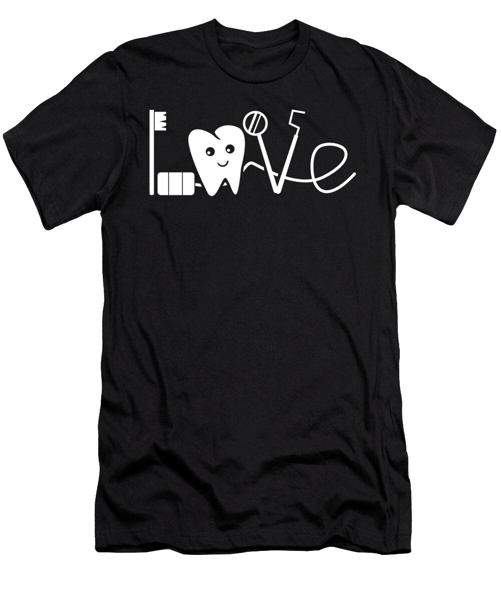 2 Tooth Love Dentist Gift for Him Her Valentines Day Haselshirt T-Shirt