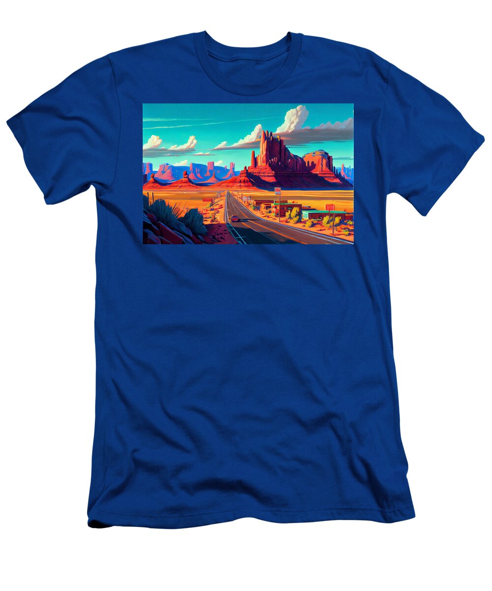 2 Traveling the West in a Jack Kirby Style Gentle By Asar Studios Celestial Images T-Shirt