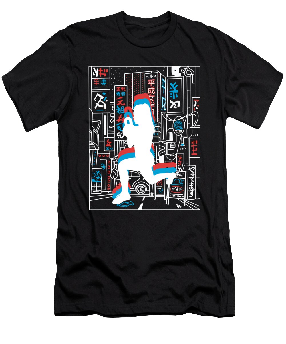 2 Vaporwave Synthwave Skyline Hiit Greenoptix T-Shirt