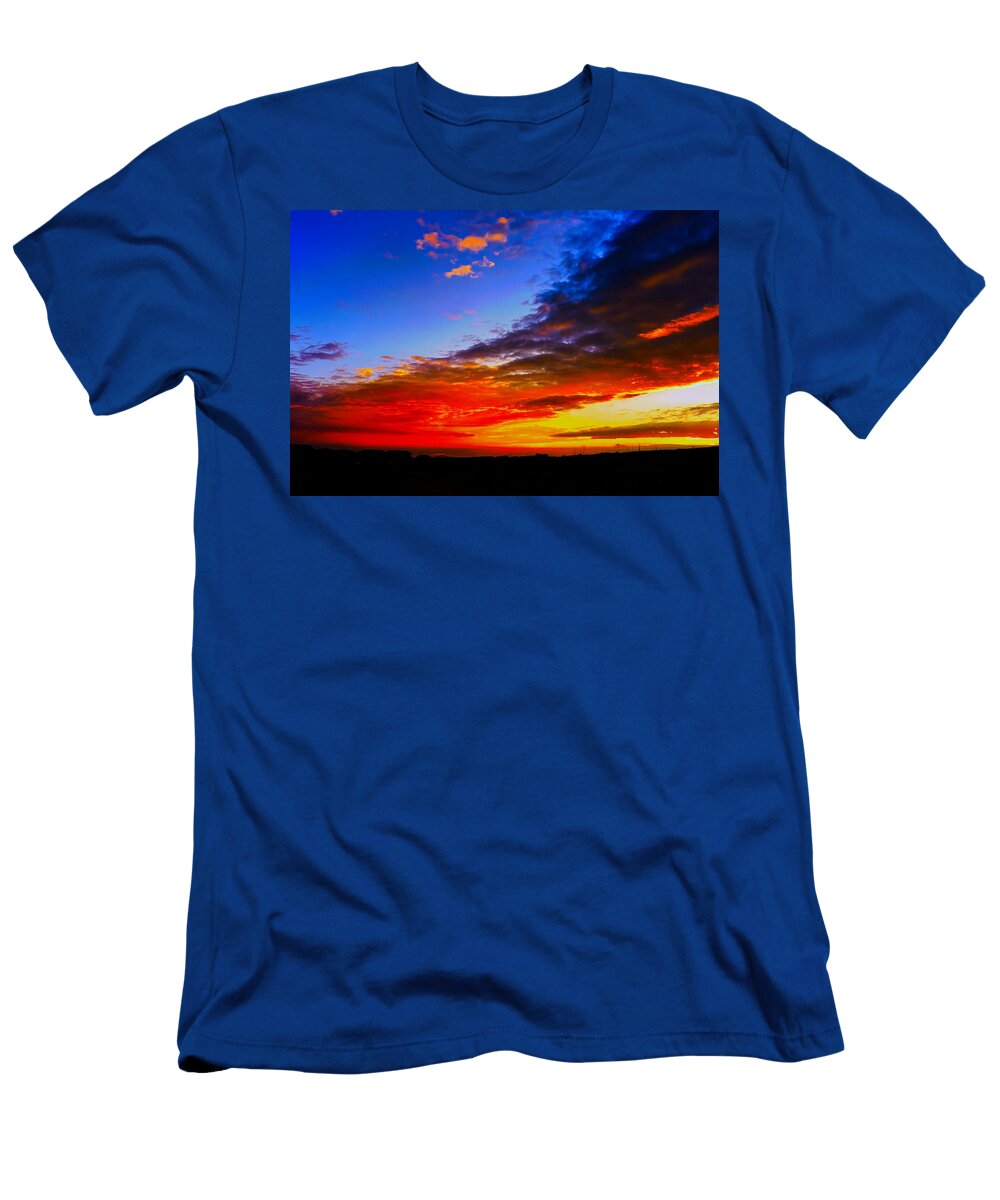 2 Vibrant Sunset Over Horizon Mario G Rivera T-Shirt