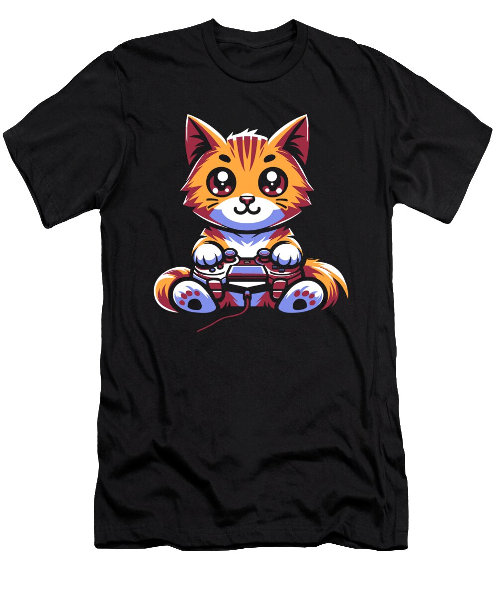 2 Video Games Gaming Gamer Cat Crazy Squirrel T-Shirt