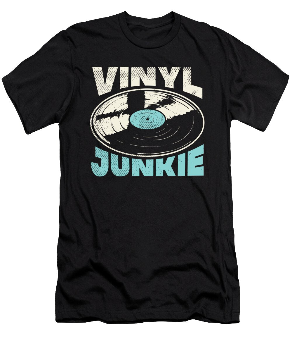2 Vinyl Junkie Turntable Record Player 33 Rpm Music Toms Store T-Shirt