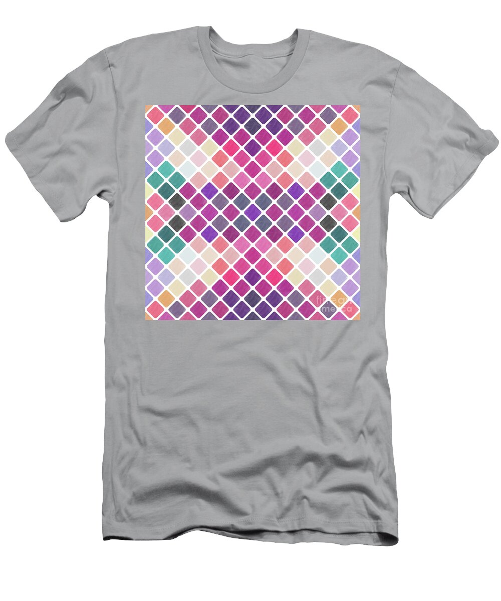2 Watercolor Geometric Background Amir Faysal T-Shirt