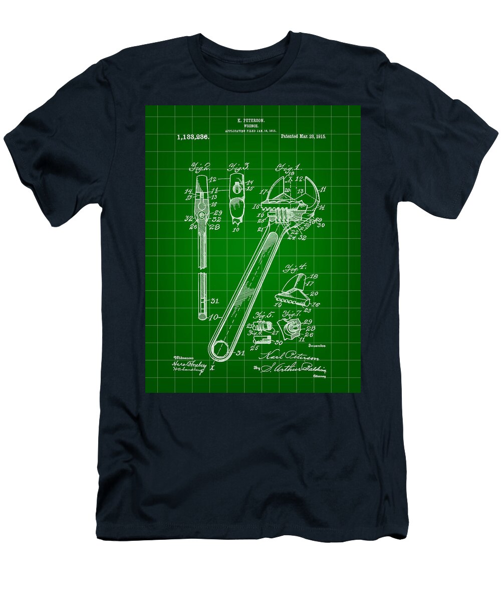 2 Wrench Patent 1915 Stephen Younts T-Shirt