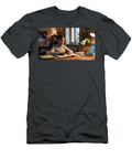 2 Young Student Girl Studying Online At Home with Laptop and Notebook Talha Khan T-Shirt