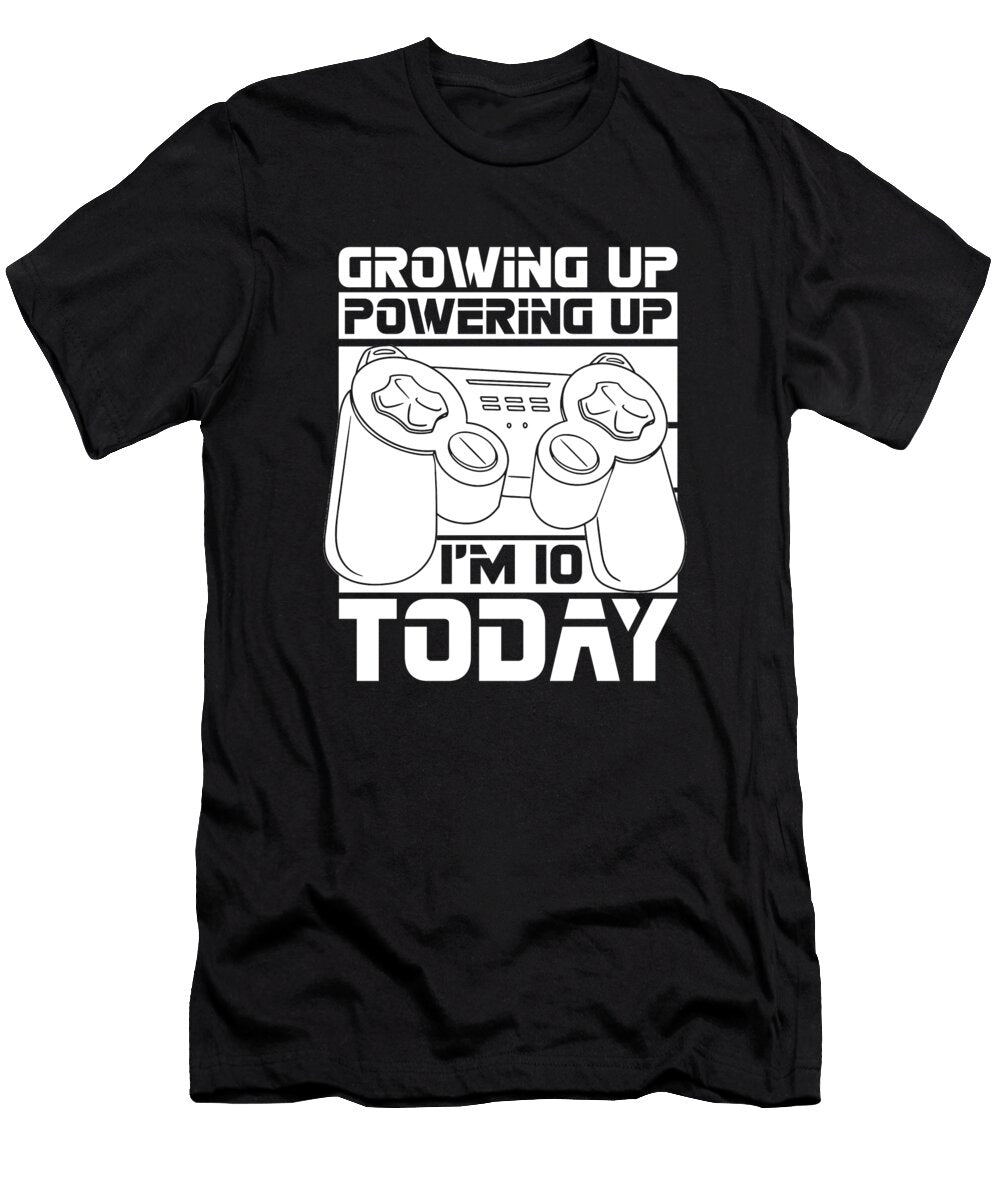 20 10 Year Old Gamer Video Games Gaming 10th Birthday Crazy Squirrel T-Shirt